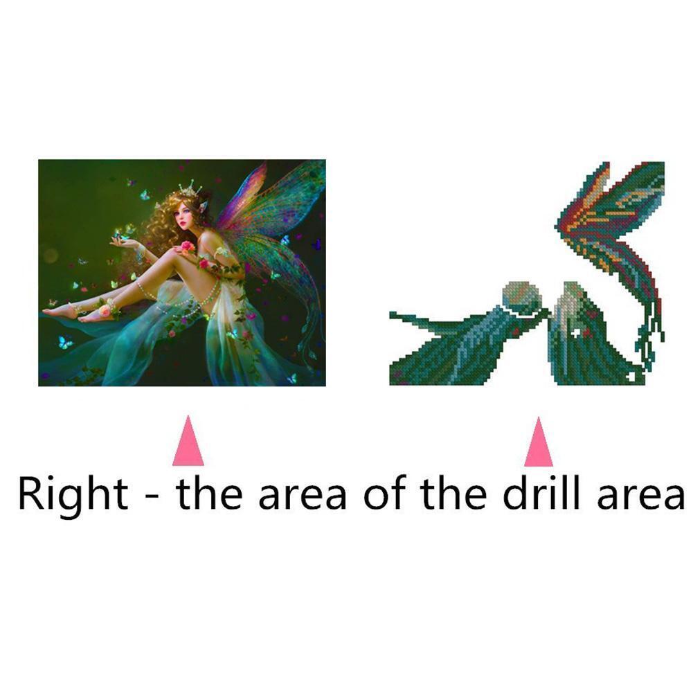 Fairy DIY Round Diamond Painting Embroidery Needlework Cross Stitch Craft