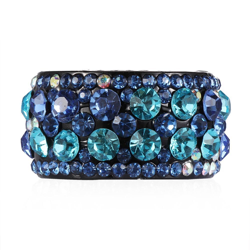Diamond Ring Plastic Buckle Headband Crystal Hairband Hair Clip Ponytail Holder