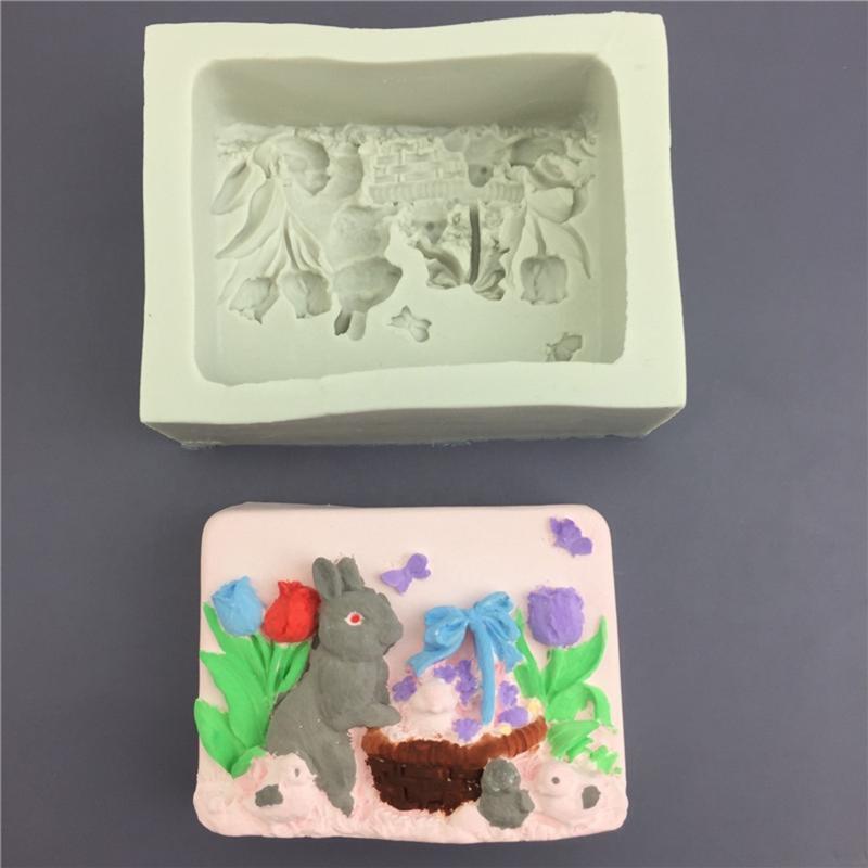 Silicone Mold for Soap Cake Candy Chocolate Making Fondant Mould Forest Theme