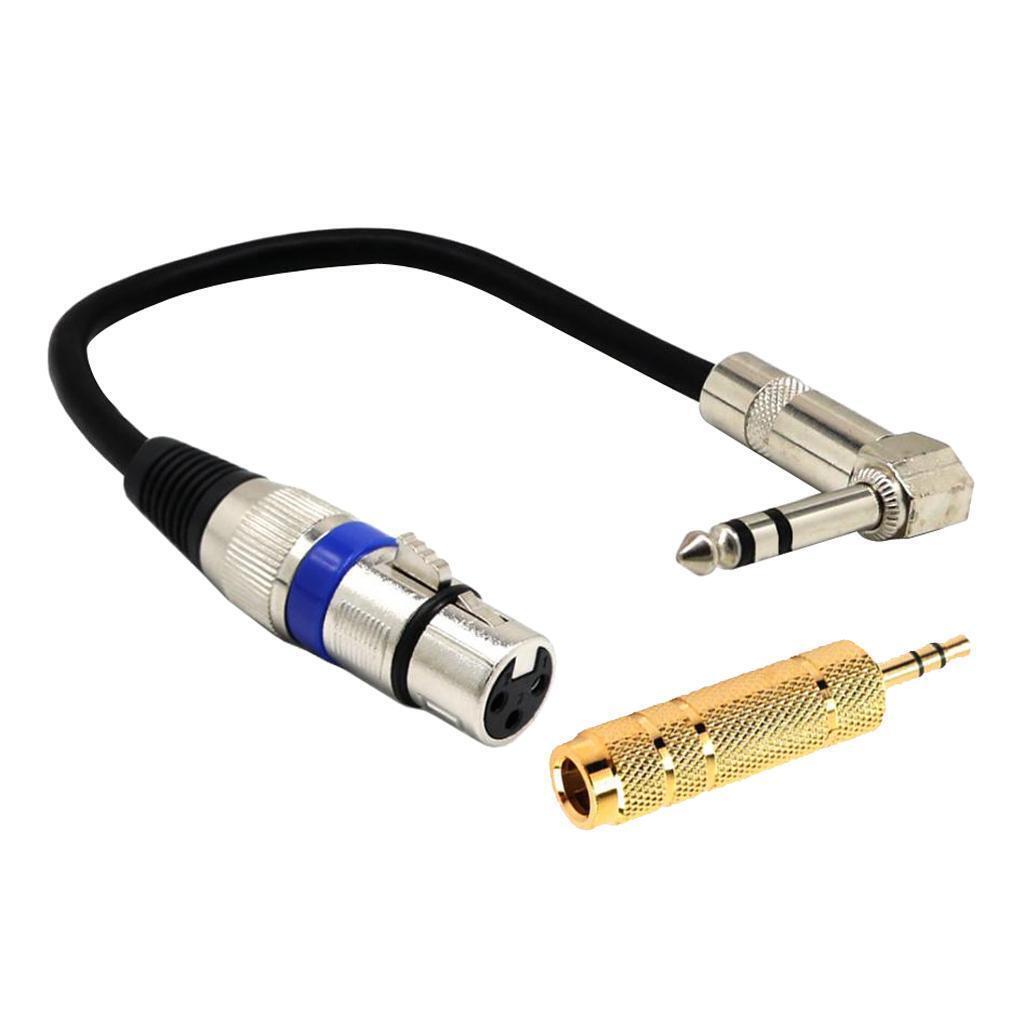 6.35mm TRS Male to XLR 3 Pin Female Stereo Audio Cord And 1/8 to 1/4, Male to