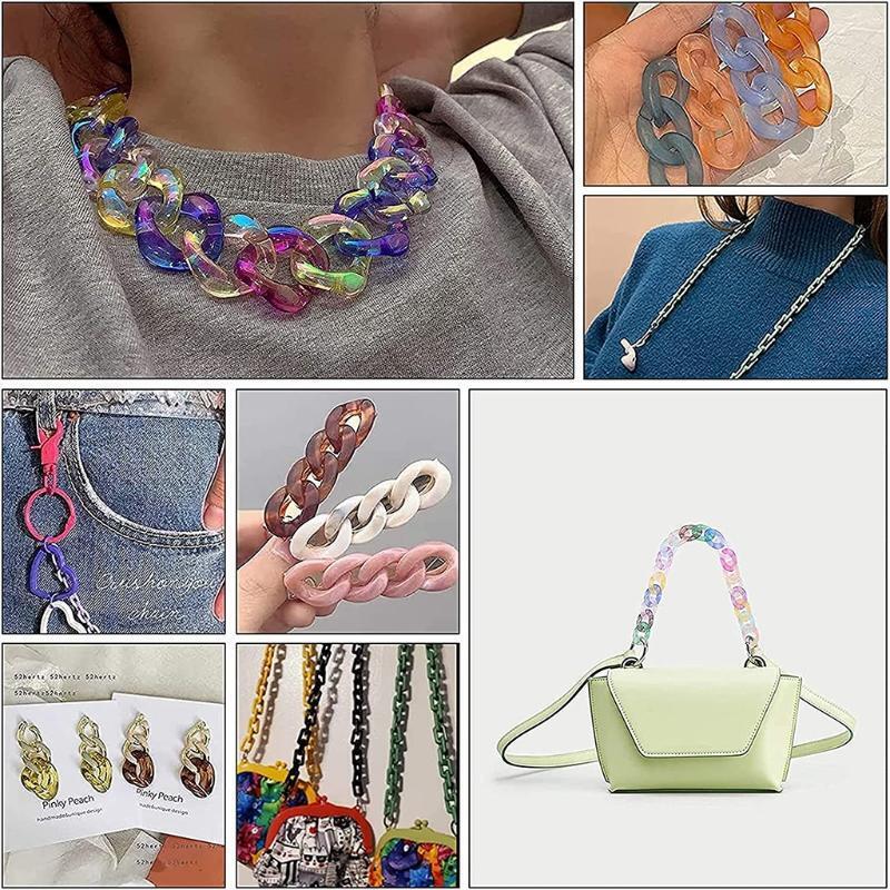 Highlight Color Chain Twist Link Assemble Jewelry Chain Buckle for DIY Crafts