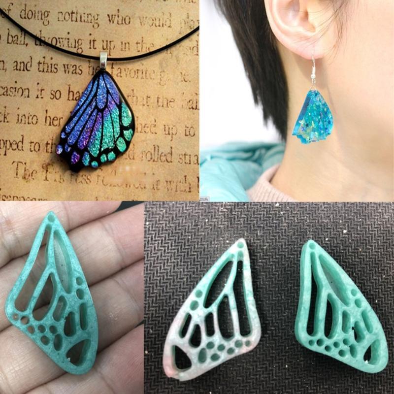 Handicrafts Earrings Eardrops Dangler Mold Wing Keychain Necklace Casting Mold