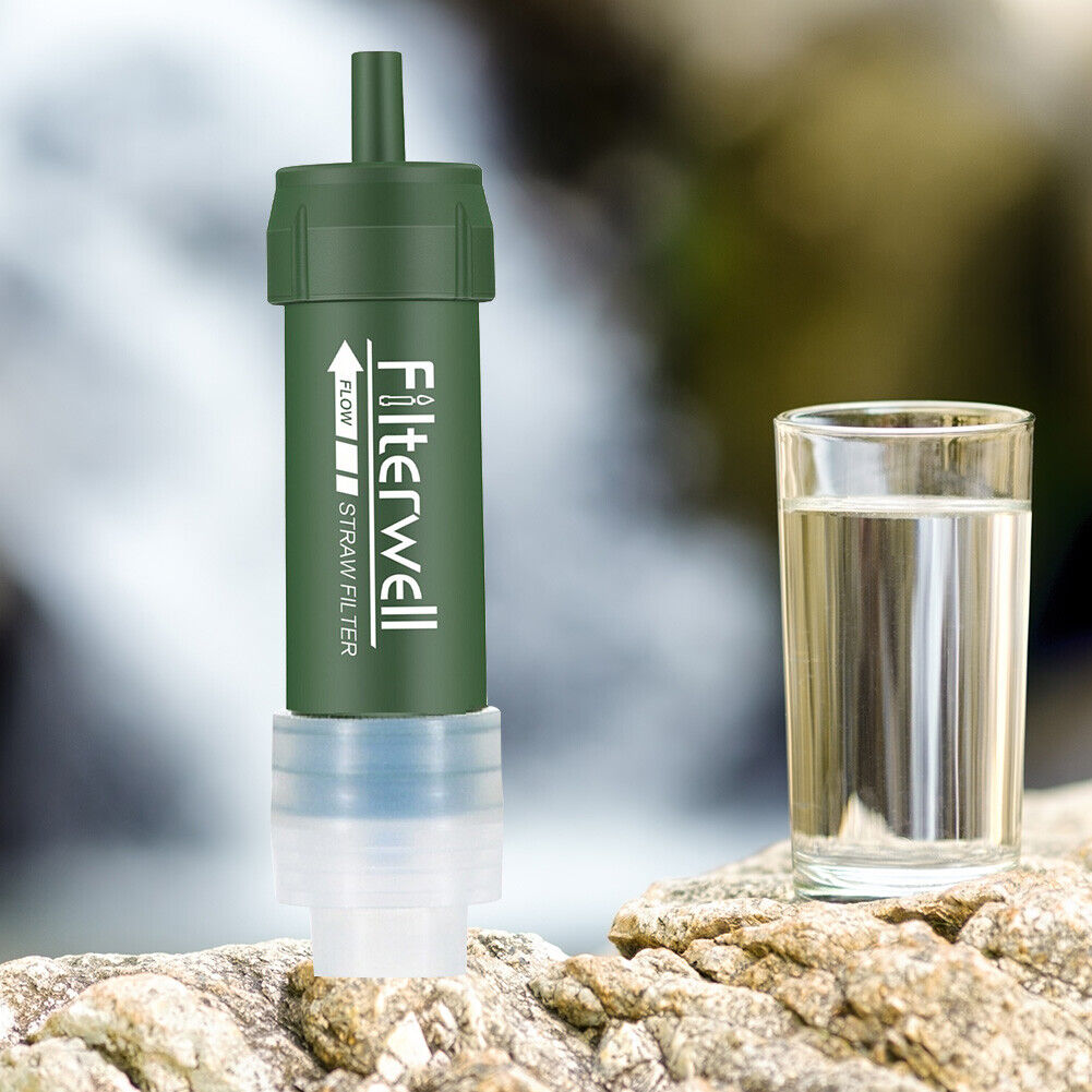 Outdoor Survival Water Purifier Emergency Camping Water Filter Straws Kits