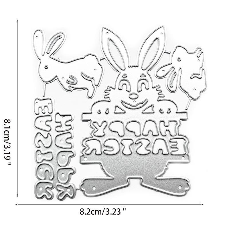 Smiling Bunny Metal Cutting Dies Stencil Scrapbooking Album Paper Card Template