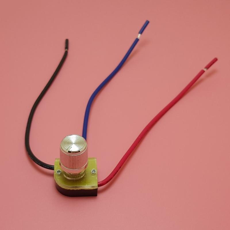 2 Circuit 3-Way Rotary Canopy Switch Lamp Dimmer Knob Switch Easy to Install