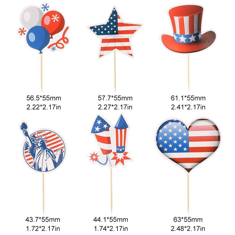 Accessory Stand Flag Independence Day Cake Decoration Cake Topper 4th of July