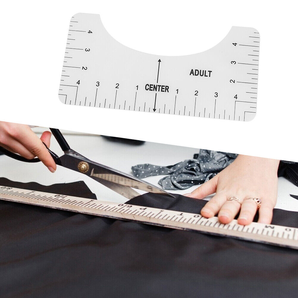4pcs T-Shirt Alignment Ruler Guide Fabric DIY Chart Sewing Measuring Ruler
