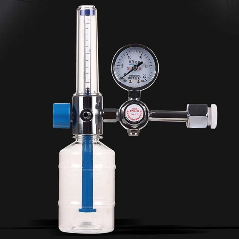 Zinc Alloy Valve Medicinal Oxygen Regulator Pressure Flowmeters Gauge Healthcare