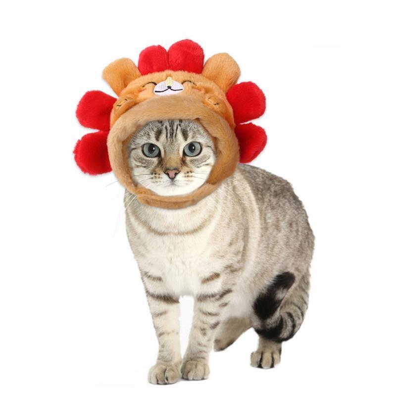 Pet Cap Cartoon Hedgehog Hat Costume Party Accessories for Cats and Small Dogs