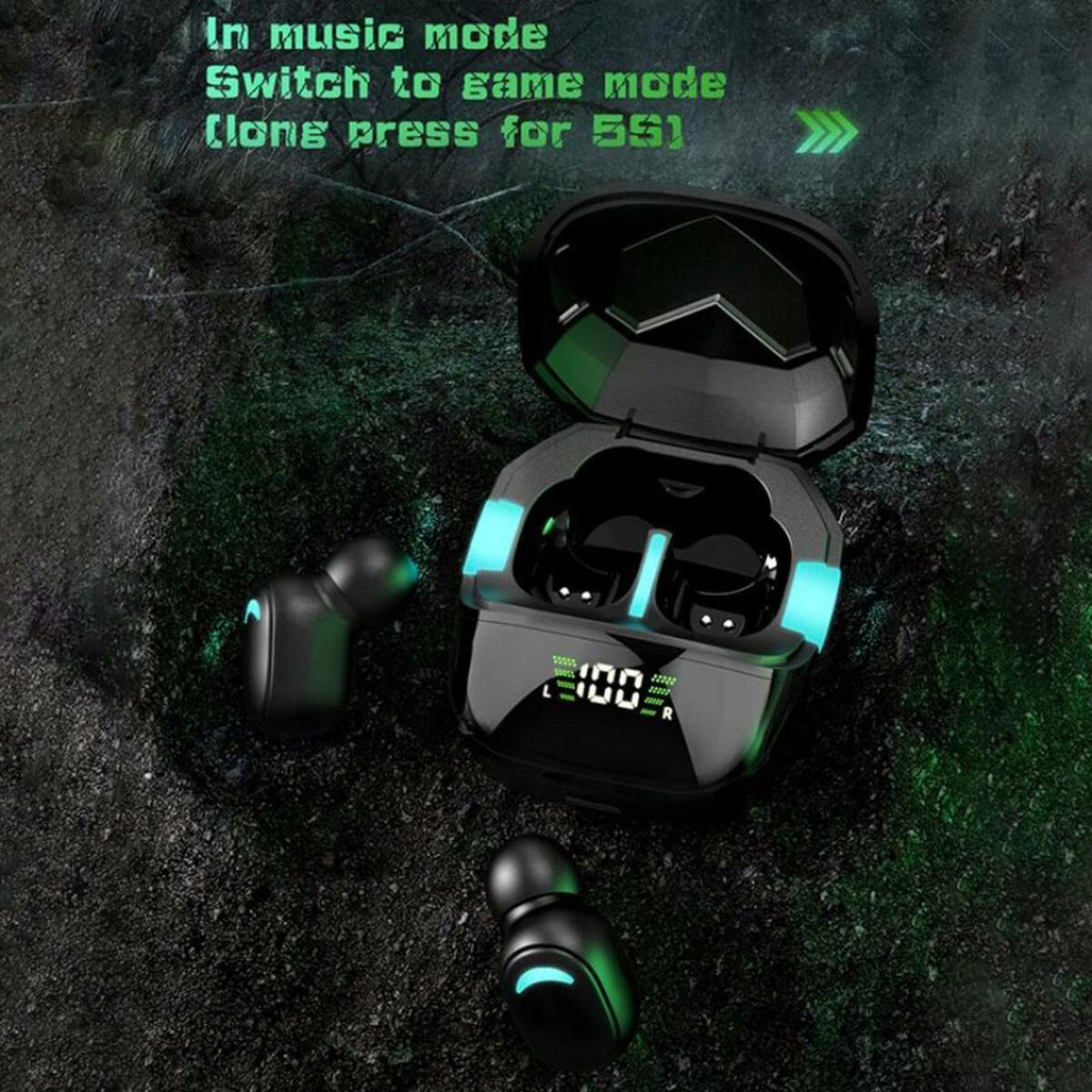 Game Wireless Earbuds for Sport Fit for iOS and Android LED Digital Display