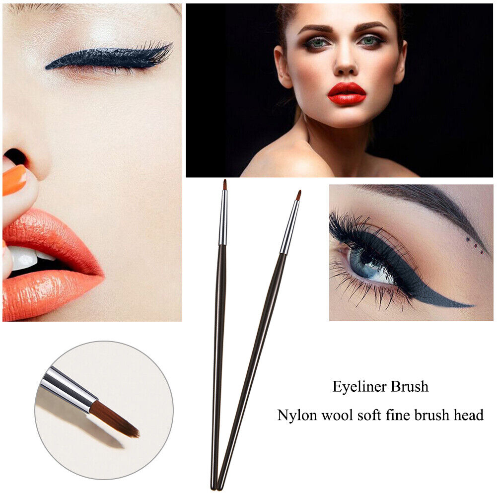 Makeup Eyeliner Brush Wooden Handle Eye Liner Fluffy Brushes Cosmetics Tool