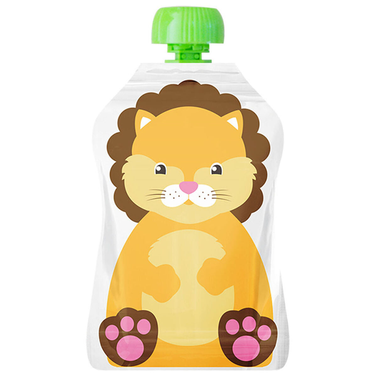 8pcs Reusable Food Storage Bags Sealed Refillable Baby Food Pouch Random