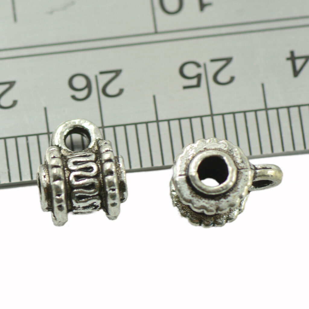 100 * Hanger Dangle Charm Pendants Spacer  with Loop Tibetan