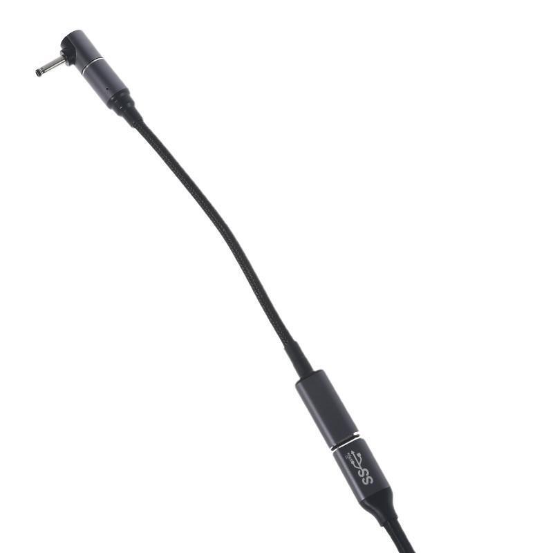 100W Magnetic Type-C to 3.5x1.35mm Converter 19cm Length Laptop Charging Cable