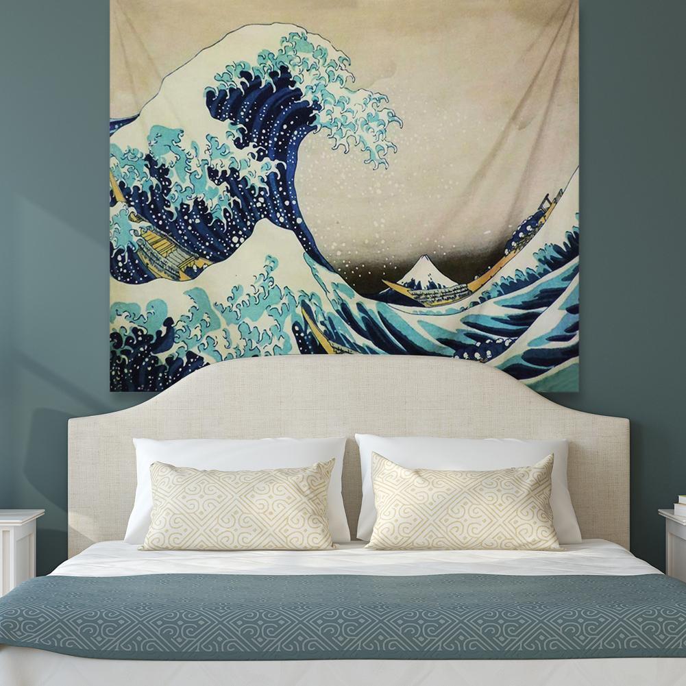 Wall Hanging Carpet Wave Pattern Tapestry Yoga Beach Mat Home Tablecloth
