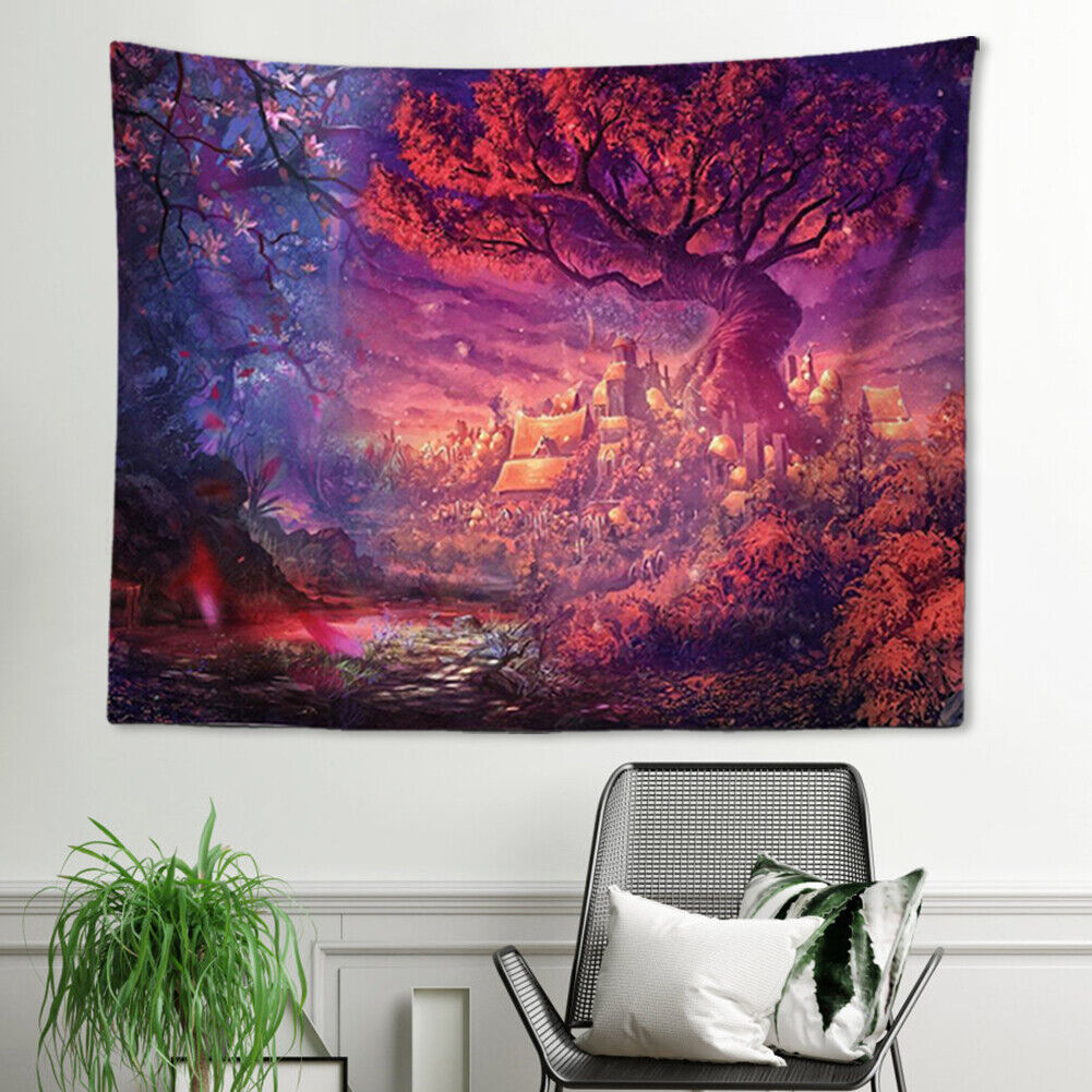 Dream World Hanging Tapestry Wall Art Dorm Carpet Bedspread Throw Covers