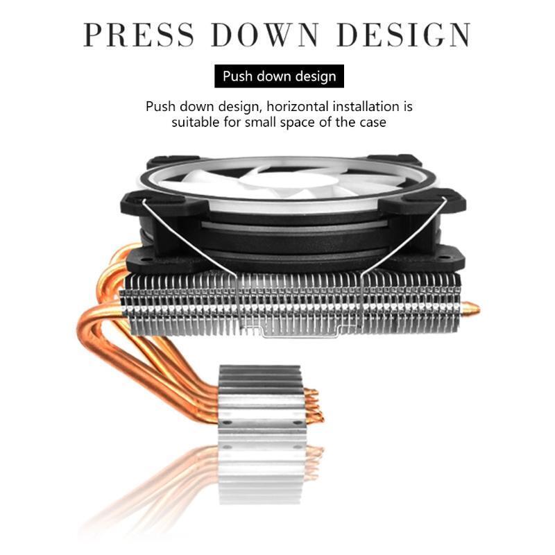 Low Profile CPU Cooler for Intel/amd/LGA Colorful RGB CPU Cooler w/5 Copper Tube