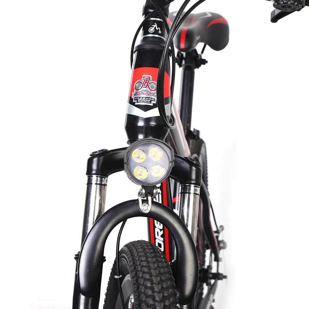 ABS Electric Bicycle 4 LED Headlight 12W Waterproof with Horn for Driving