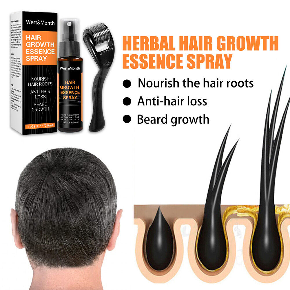 Effective Beard Growth Essence Spray Nourishing Enhancer Oil (Spray Roller)