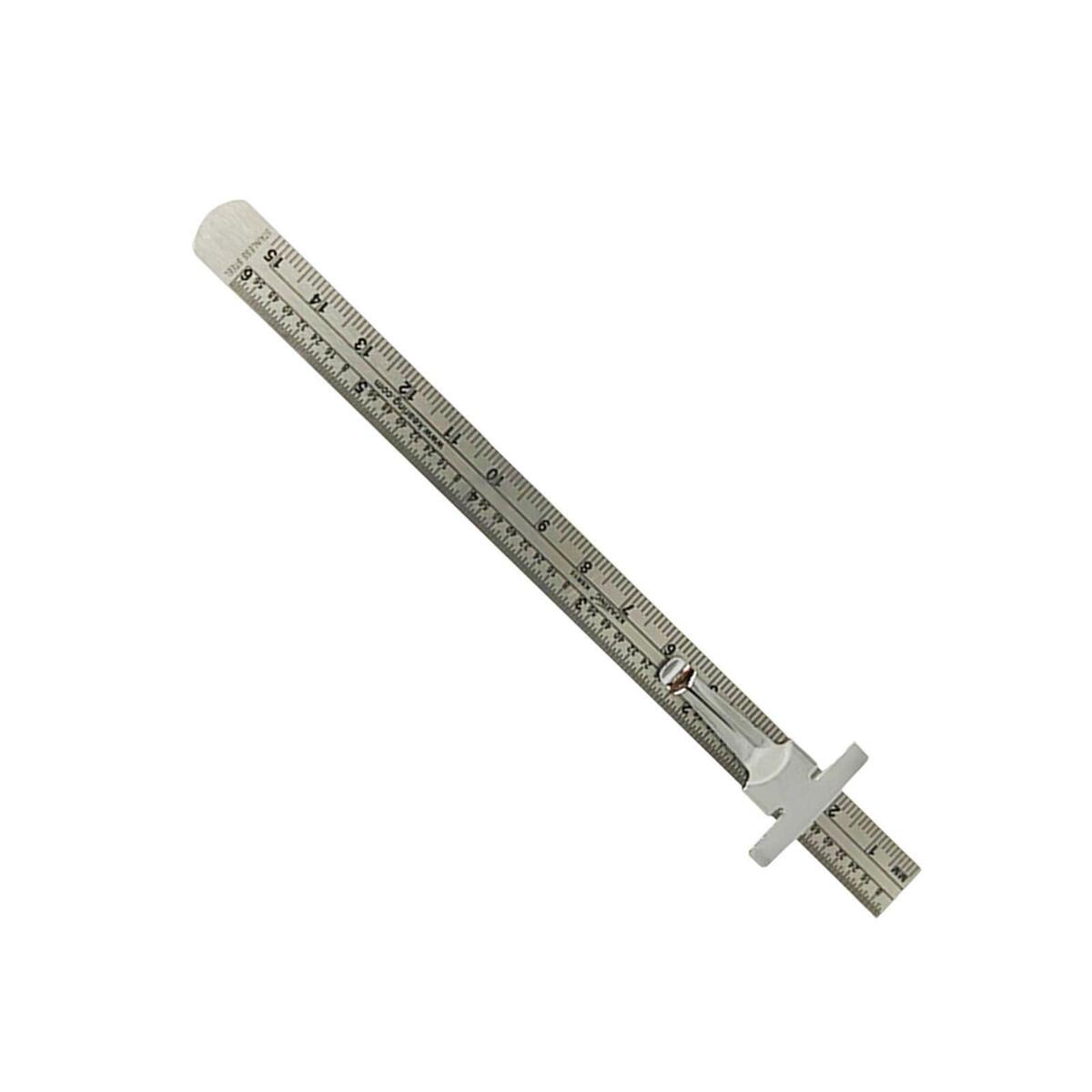 Precision Sewing Ruler Metric Guides Stainless Steel with Clip for Quilting