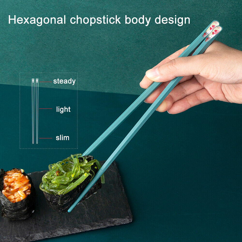 Non-Slip Dishwasher Safe Fiberglass Chopsticks Japanese Style Hexagon design