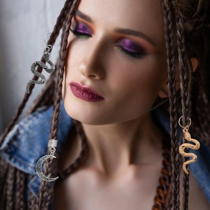 Metal Hair Cuffs Dreadlocks Hair Cuffs for Hair Accessory with Storage Box