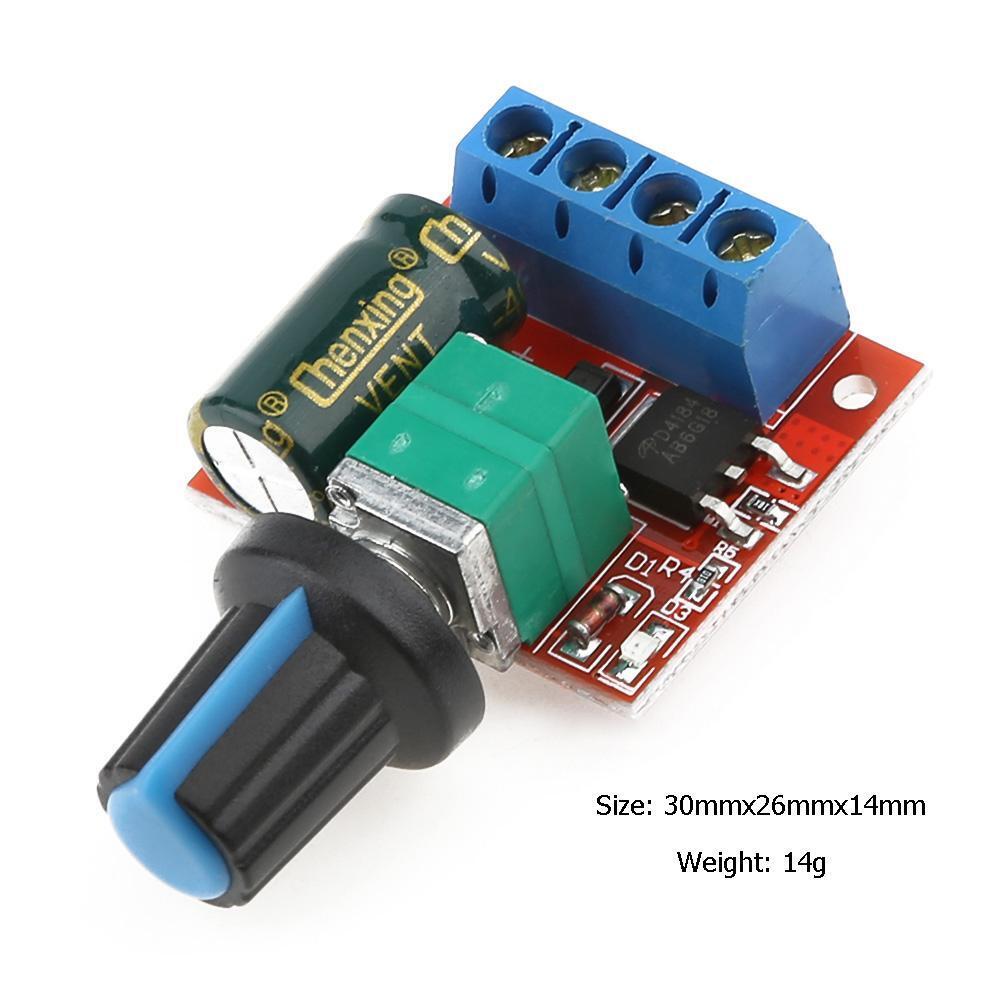 Mini 5A 90W PWM 5-28V DC-DC Motor Speed Controller Module Speed Regulator