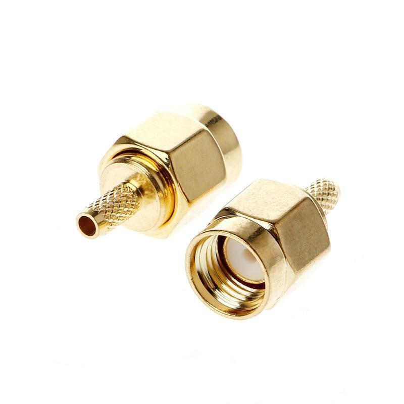 10 Pcs SMA Male Plug Crimp RG174 RG316 LMR100 Cable RF Connector