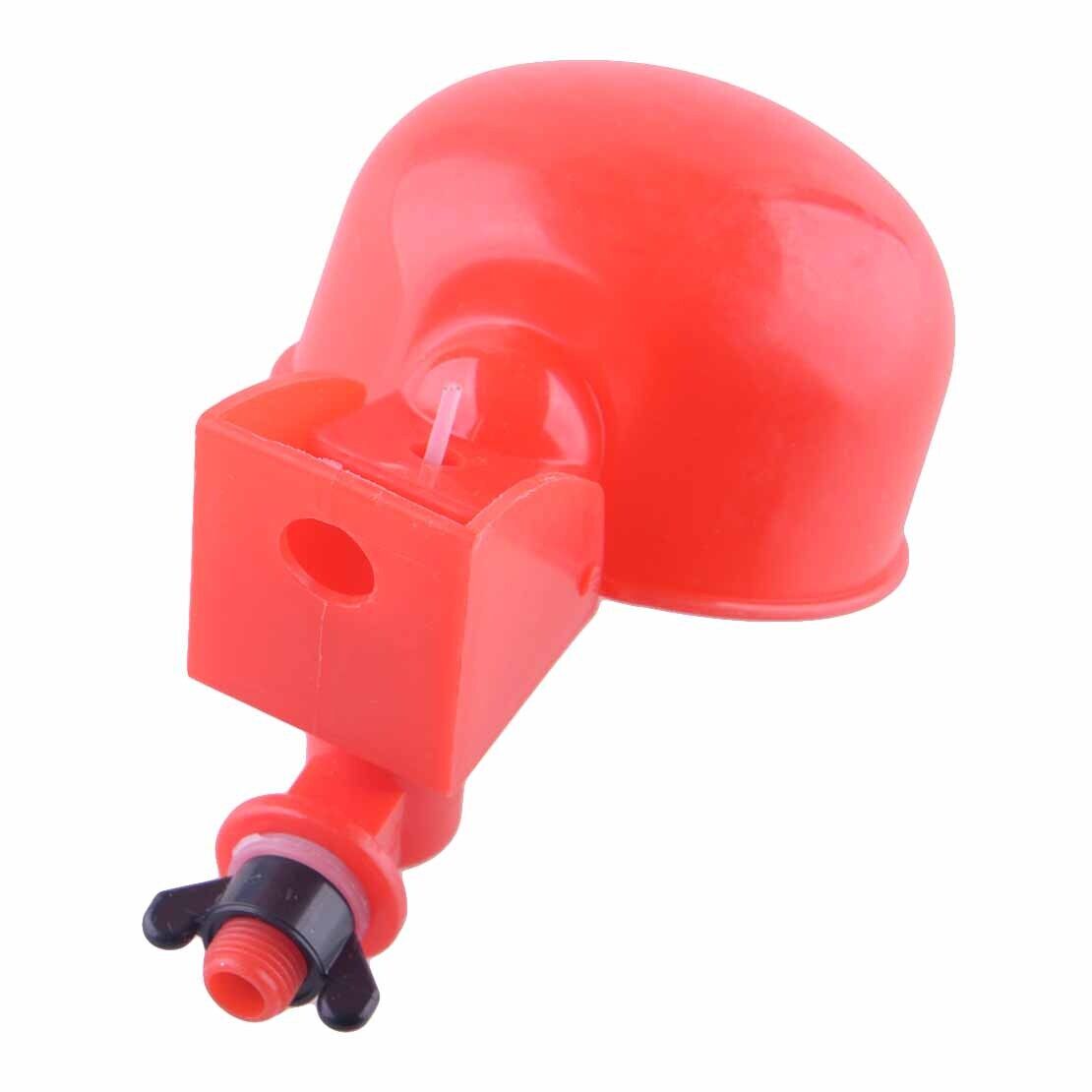 12pcs Automatic Chicken Water Cup Red Plastic Drinking Bowl for Poultry Pigeon