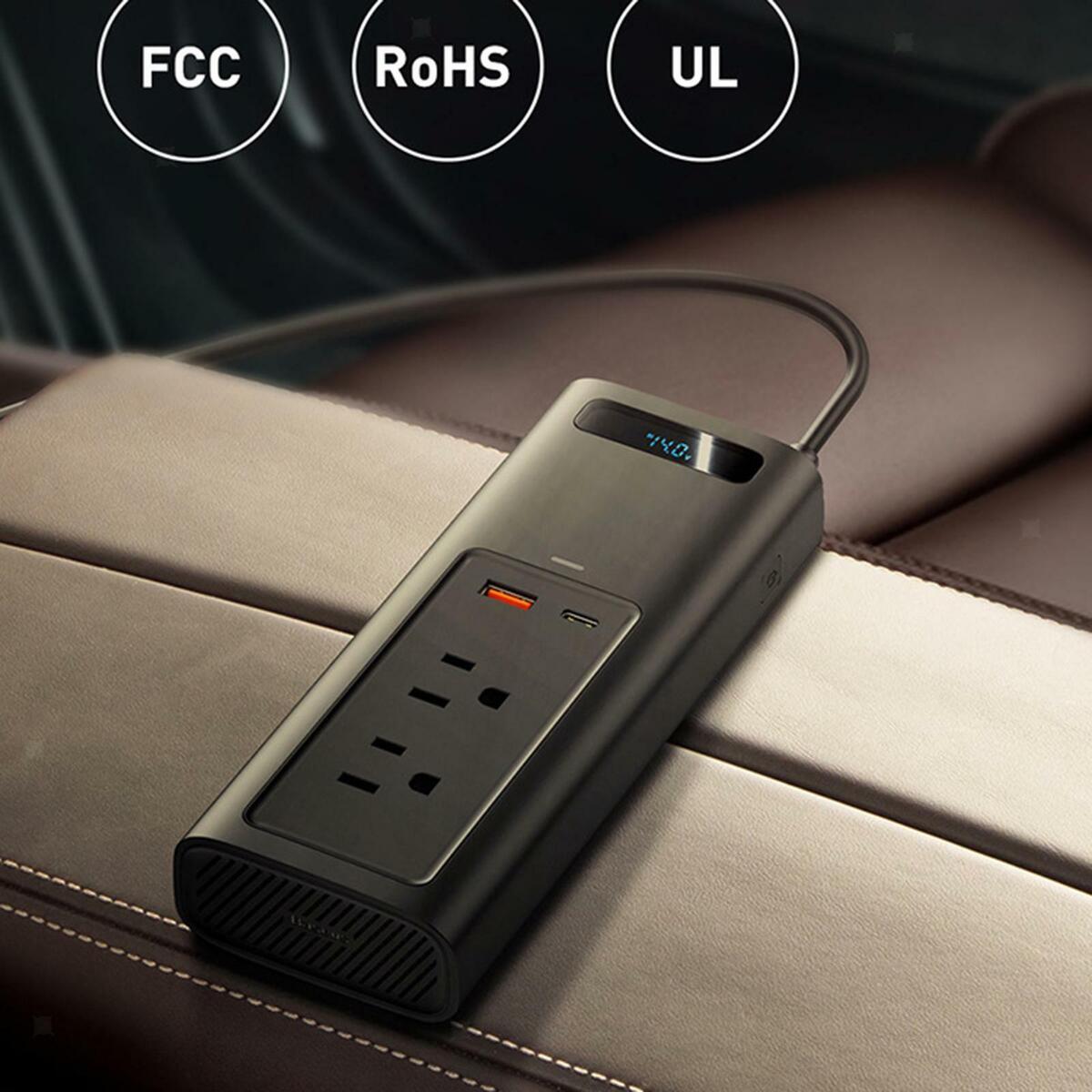 150W  Inverter ???c USB Fast Charging Station Car Accessory