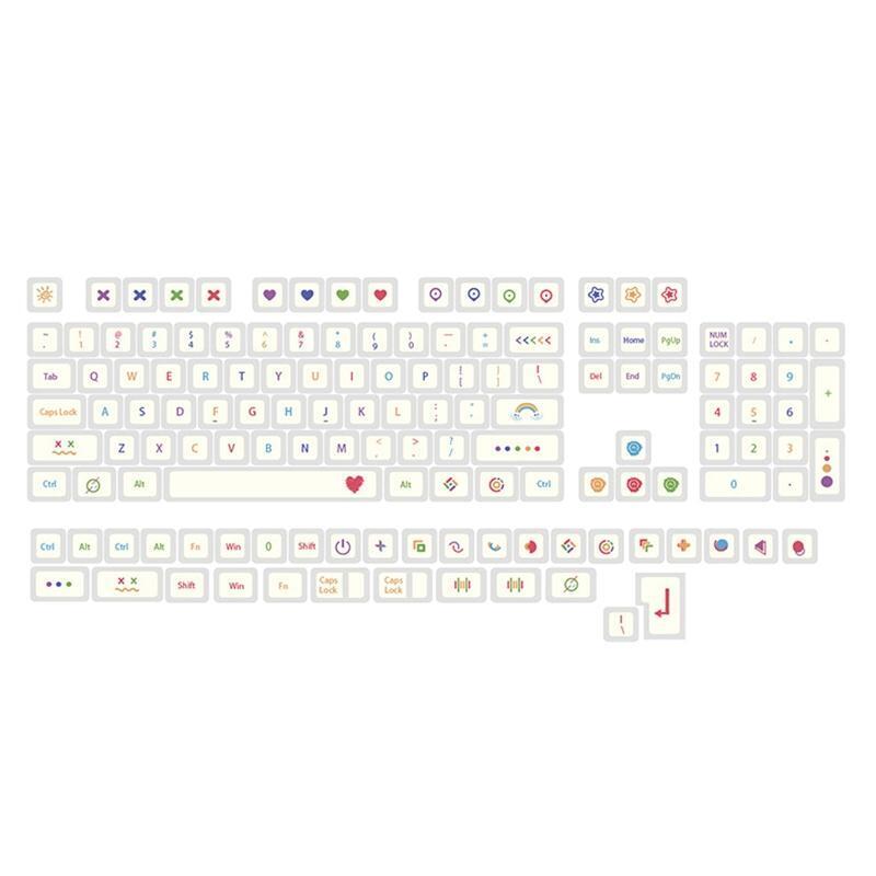 137-Key PBT Keycaps XDA Profile DYE SUB Personalized Colored Pen Keyboard Keycap