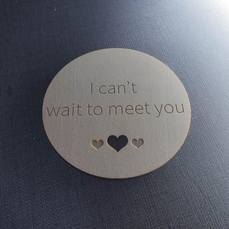 15 Pcs Newborn Monthly Growth Recording Cards Wooden Birth Commemorative Cards