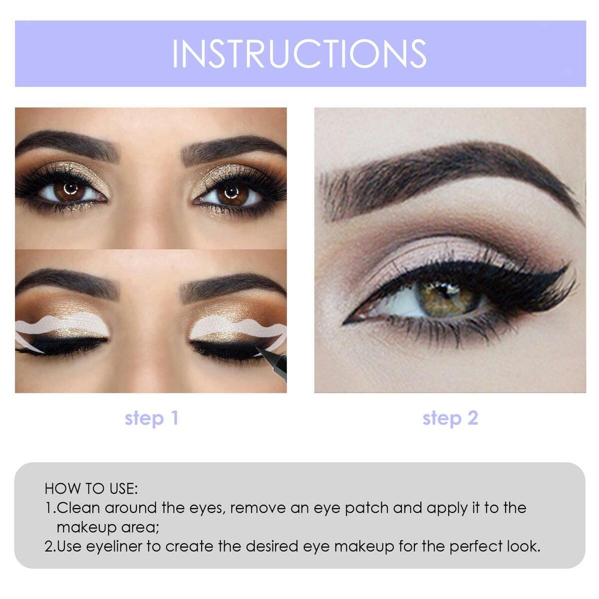 6Pcs Eyeliner Stencils Template Eyeliner Card for Beginner Quick Makeup Tool