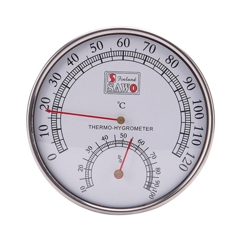 Metal Hygro-thermometer for Workshops Schools Markets Warehouses & Sauna Room