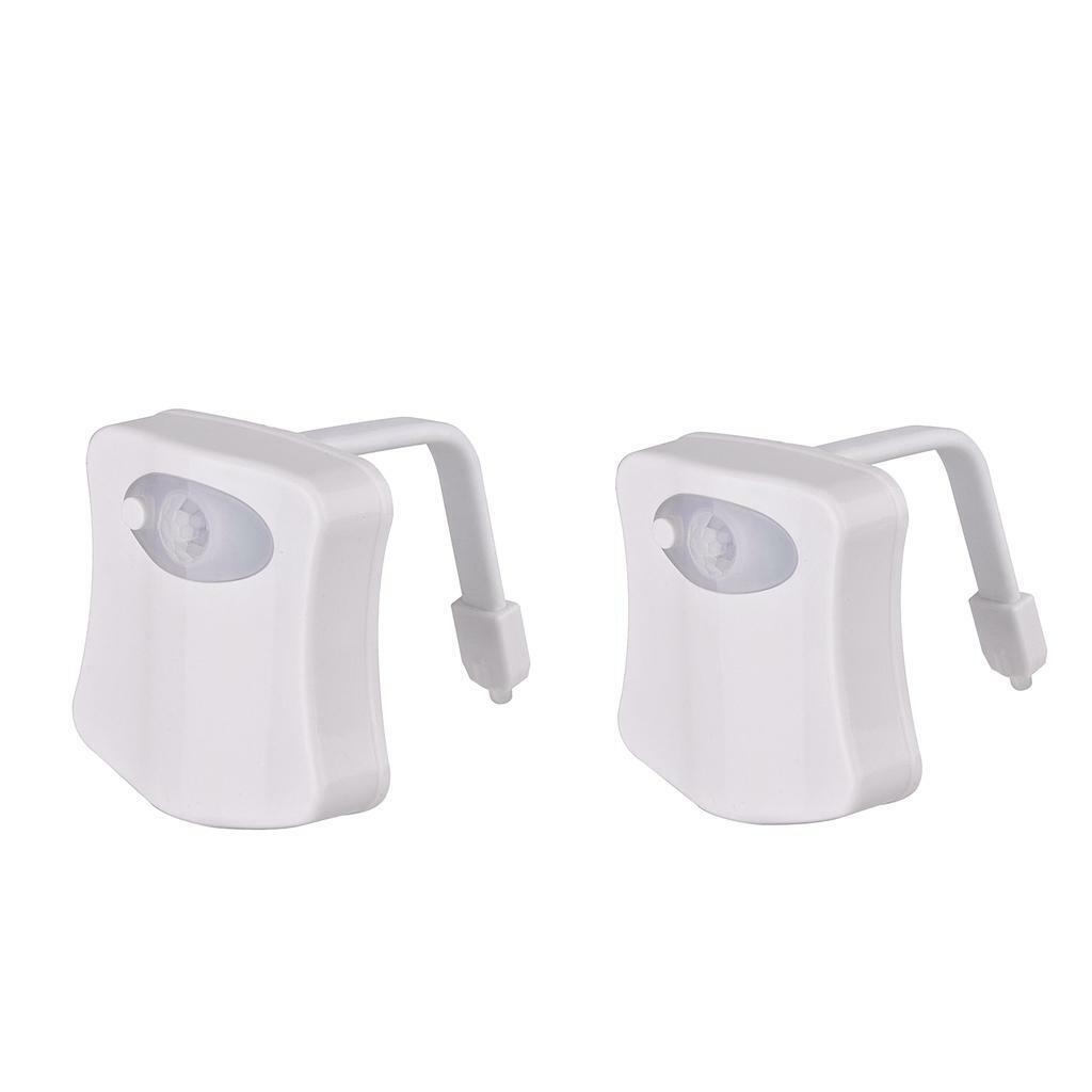 2Pcs LED Toliet Bathroom Night Lamp Motion Sensor  16  Light