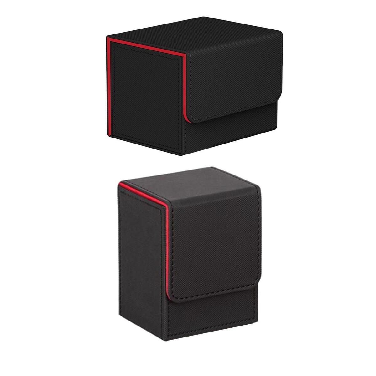 2 Count & PU Leather  Deck Box Deck Sleeves Case for MTG