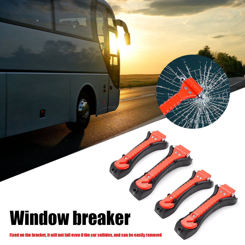 4pcs 2 in 1 Car Safety Rescue Emergency Hammer Escape Window Glass Breaker
