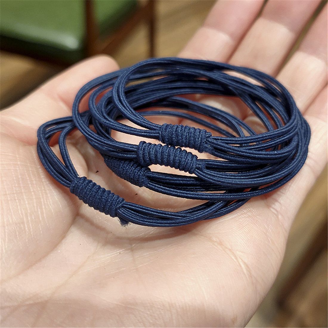 Random Color Gift Women Girl Concise High Elastic Hair Ring Hair Tie Rope 4 in 1