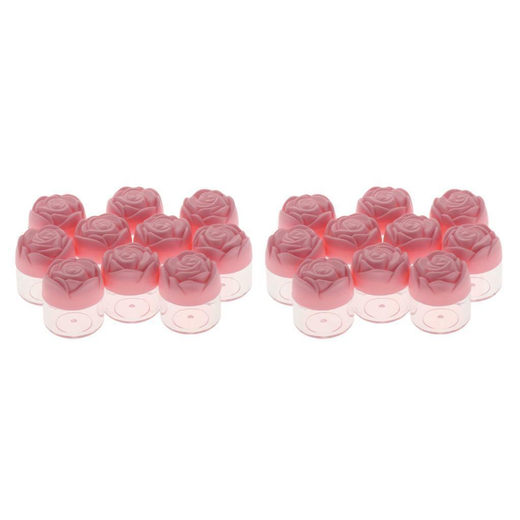 20 Pieces Empty Plastic  Lotion Glitters Cosmetic Containers Jar w/ Lid