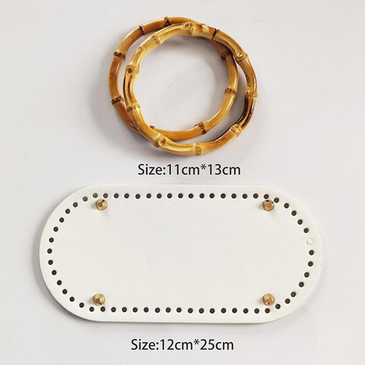 2 Pieces DIY Knitting Shoulder Bags Nail Bottom Mat Pad Insert Bag Supplies