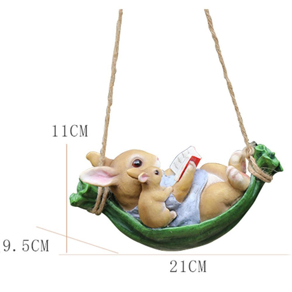Ornament Rabbit Statue Swing Rabbit Garden Decoration Household Ornament