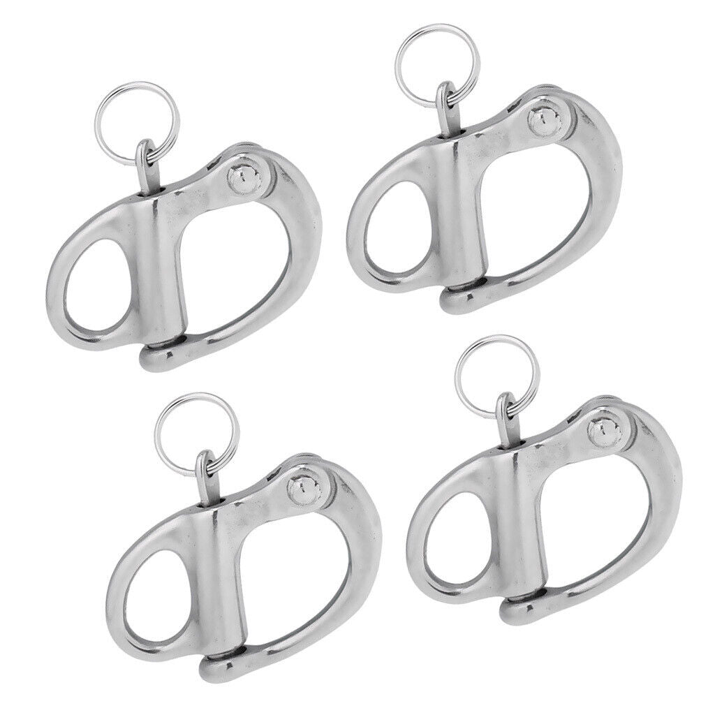 4 Pieces 304 Stainless Steel   Shackles for Kayak Canoe  Yacht