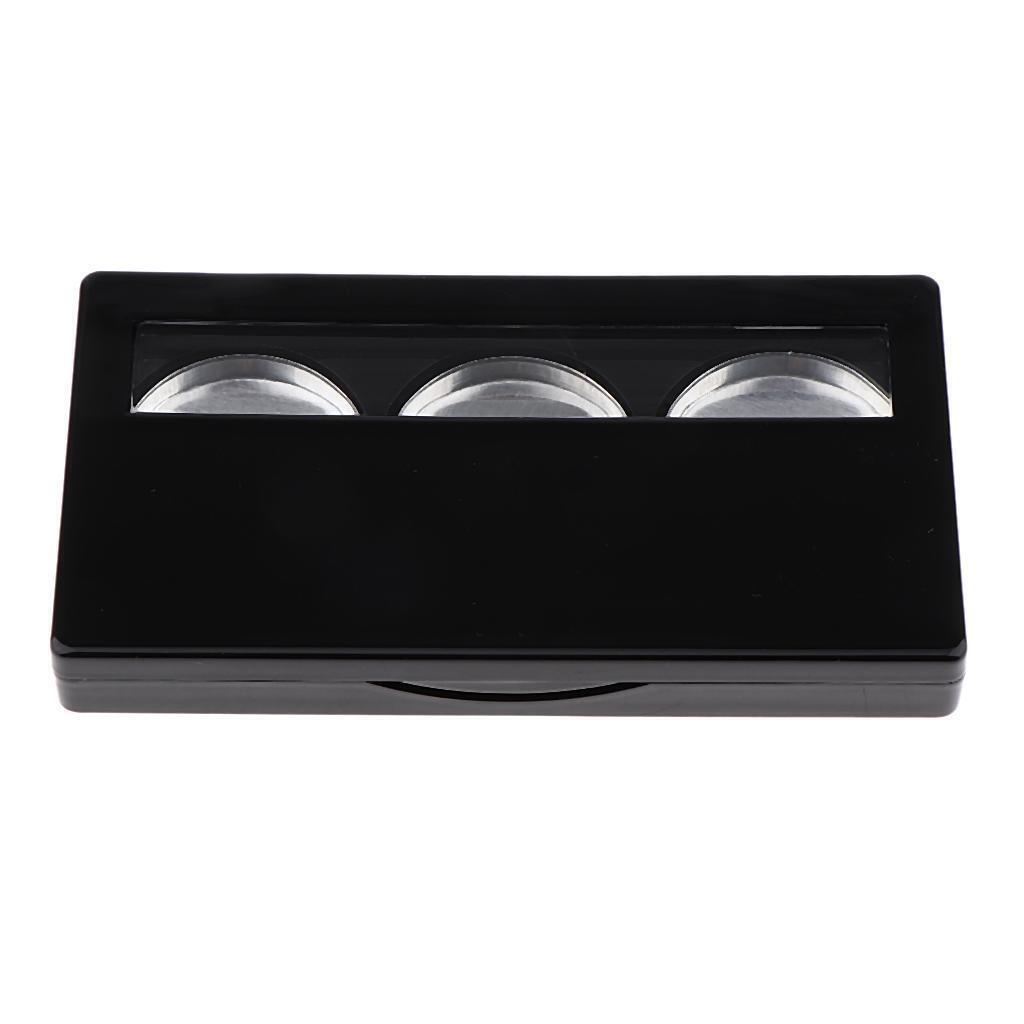 3 Slots Empty Pressed Powder Eyeshadow Palette Blush Lipstick DIY Case Box