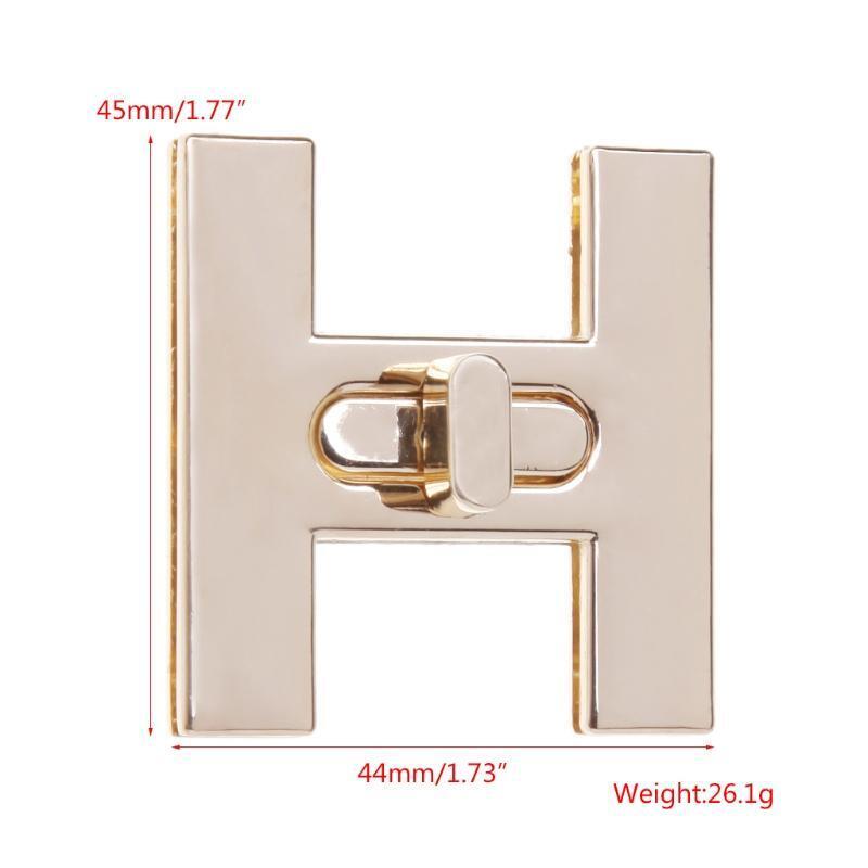 H Shape Clasp Turn Lock Twist Locks DIY Leather Handbag Shoulder Bag Hardware