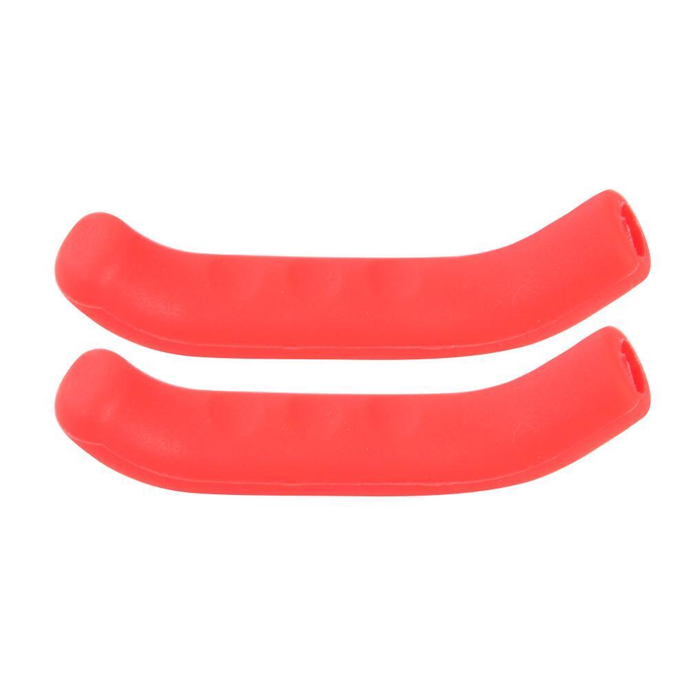 Bicycle Brake Handle Cover Silicone Bike Anti-Skid Protector Cover (Red)