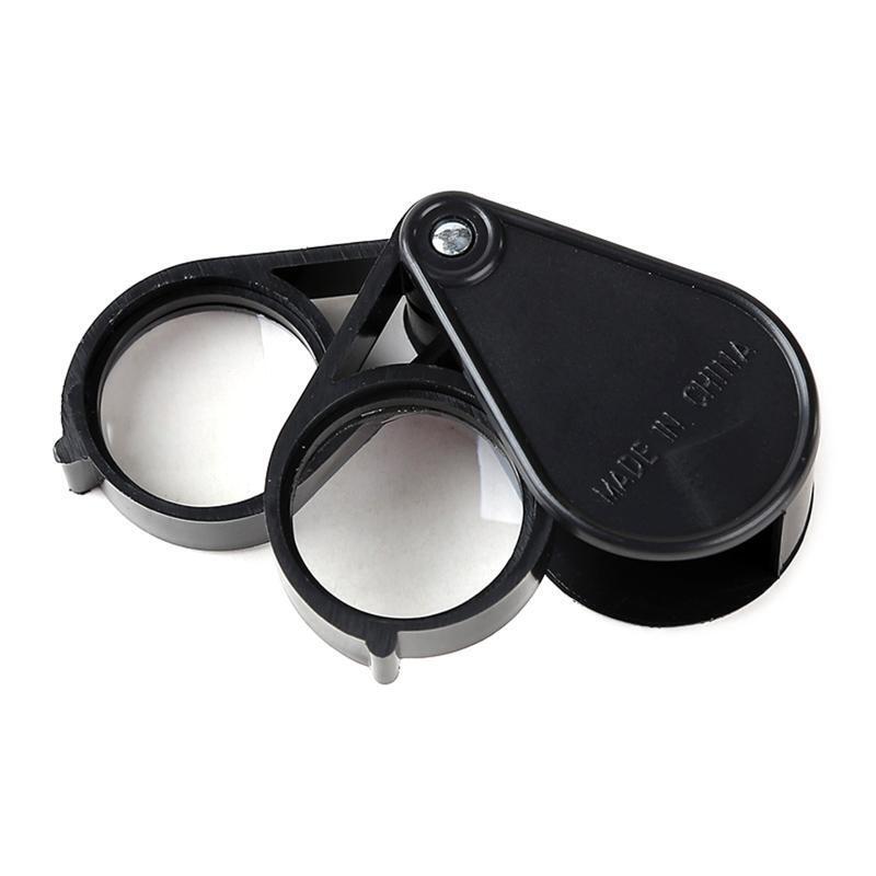 Folding Pocket Magnifying Glass with Double Lenses Mini Pocket Magnifier 10X