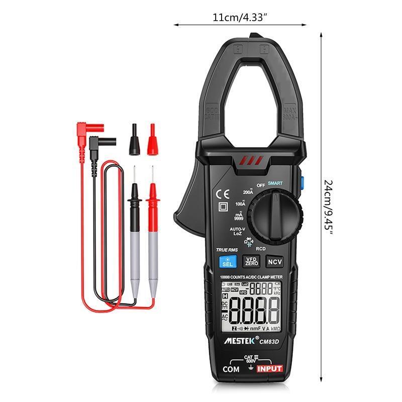 Multifunctional Clamp Meter w/ Backlit & Flashlight Digital Multimeter Voltmeter