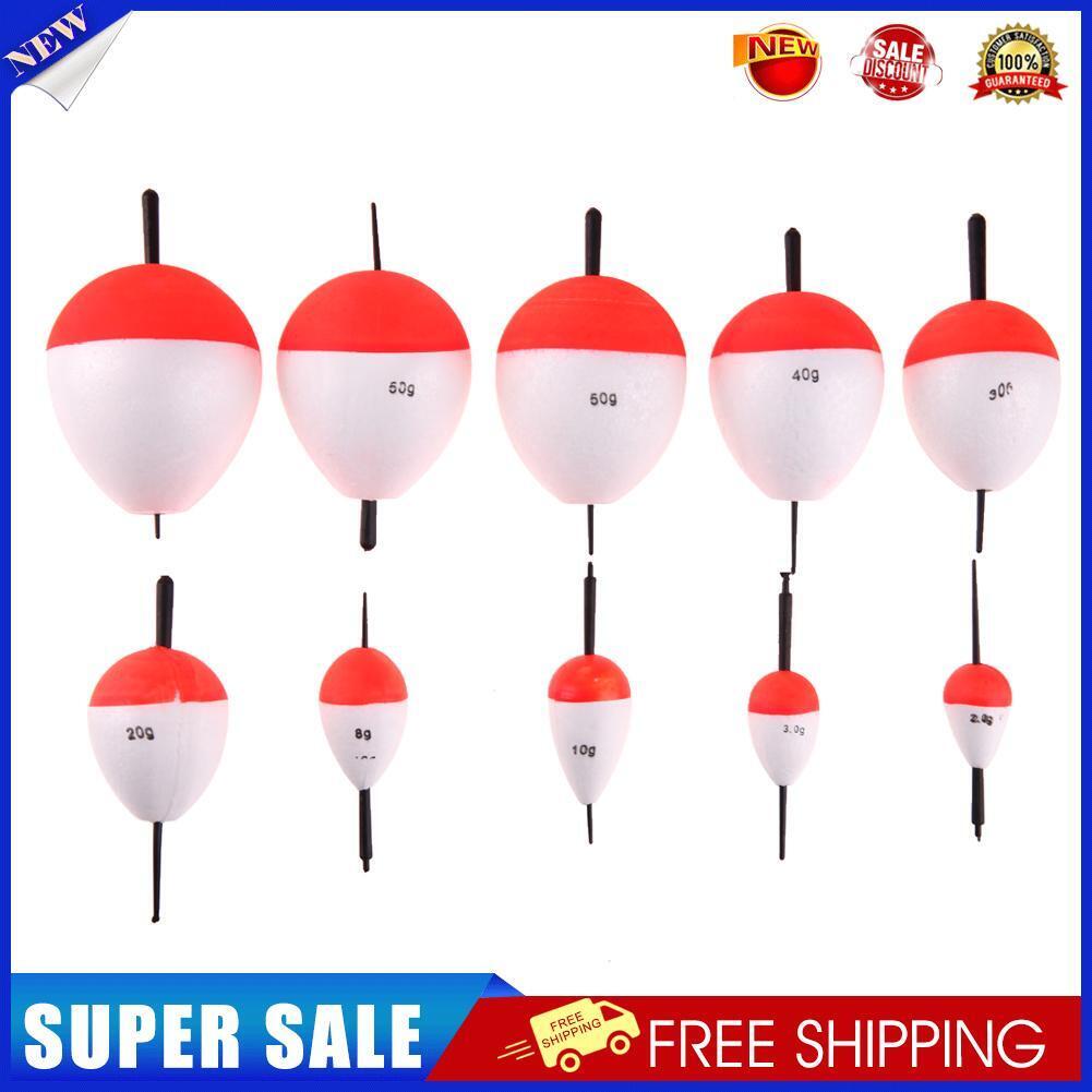 10pcs EPS Fishing  Sea Fish Float Set 2g-50g with Sticks Pesca Tackle