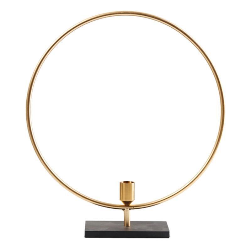 Metal Circular Geometric Wall Candle Holder for Tea Lights Living Room Bedroom