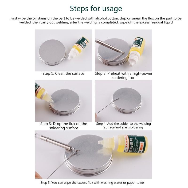 10ml/bottle Liquid Flux for Pure Aluminum Sheet Soldering Liquid Flux No-Clean